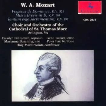 CD Mozart / St. Thomas More Cathedral / Madrirosian: Vespers / Missa Brevis