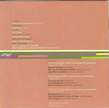 CD Theo Verbey: Clarinet Concerto, Piano Concerto & Fractal Symphony