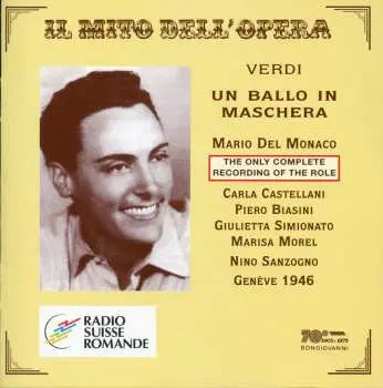 2CD Verdi / Del Monaco / Castellani / Biasini: Un Ballo In Maschera