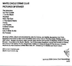 CD White Circle Crime Club: Pictures Of Stares PIC