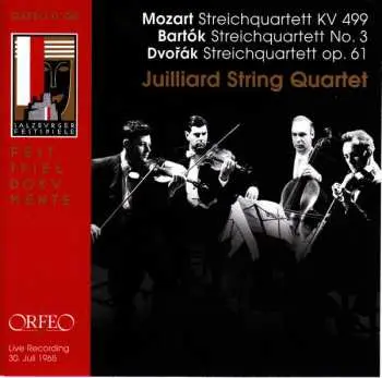 CD Wolfgang Amadeus Mozart: Juilliard String Quartet - Mozart / Bartok / Dvorak