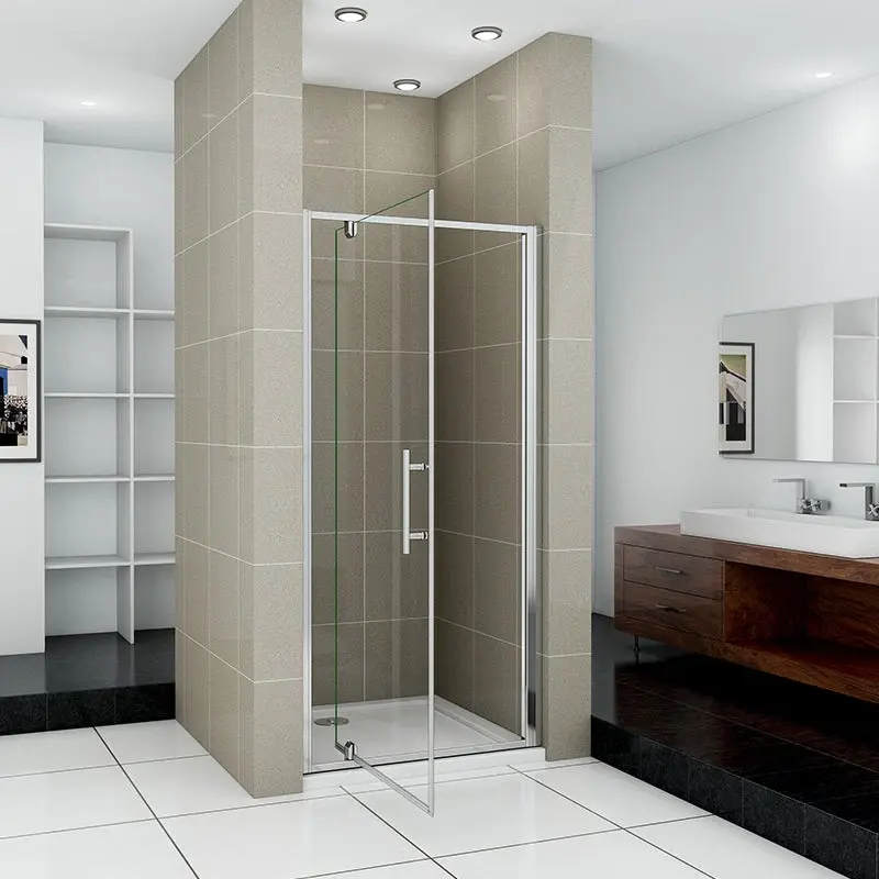 Sprchové otočné dveře MONO D1 80 × 185 cm – čiré sklo, chrom