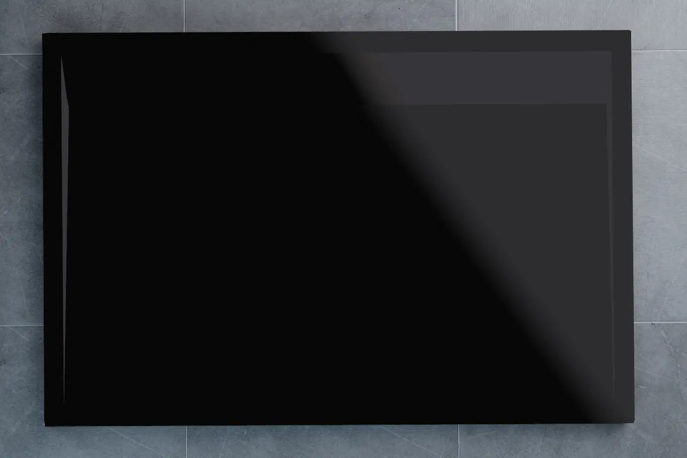 SanSwiss WIA 90 120 06 154 Sprchová vanička obdélníková 90×120 cm černá, kryt černý, skládá se z WIA 90 120 154 a BWI 120 06 154