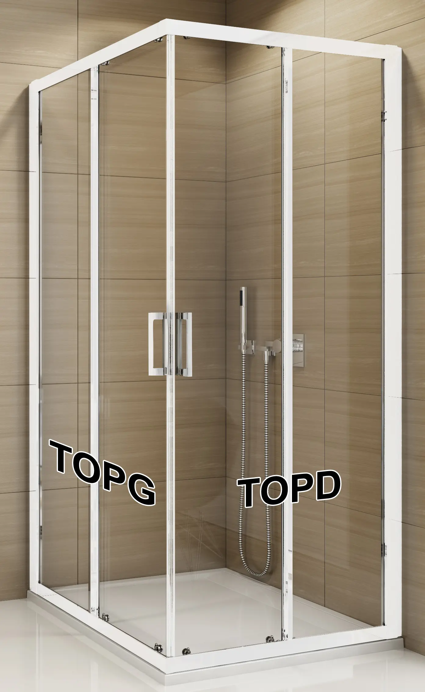 SanSwiss TOPD 0750 04 07 Pravý díl sprchového koutu 75 cm, bílá/sklo