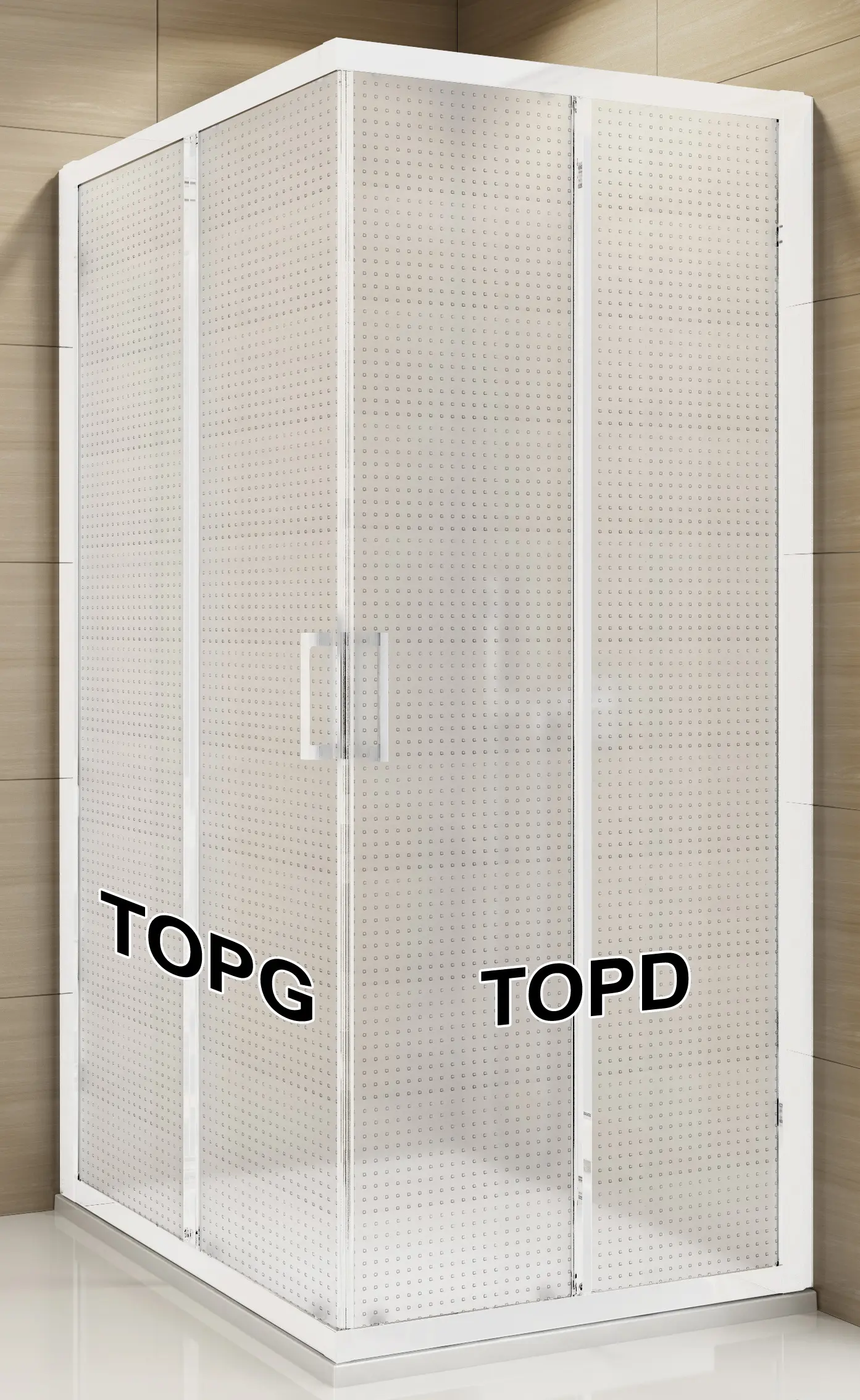 SanSwiss TOPG 0900 04 30 Levý díl sprchového koutu 90 cm, bílá/mastercarré
