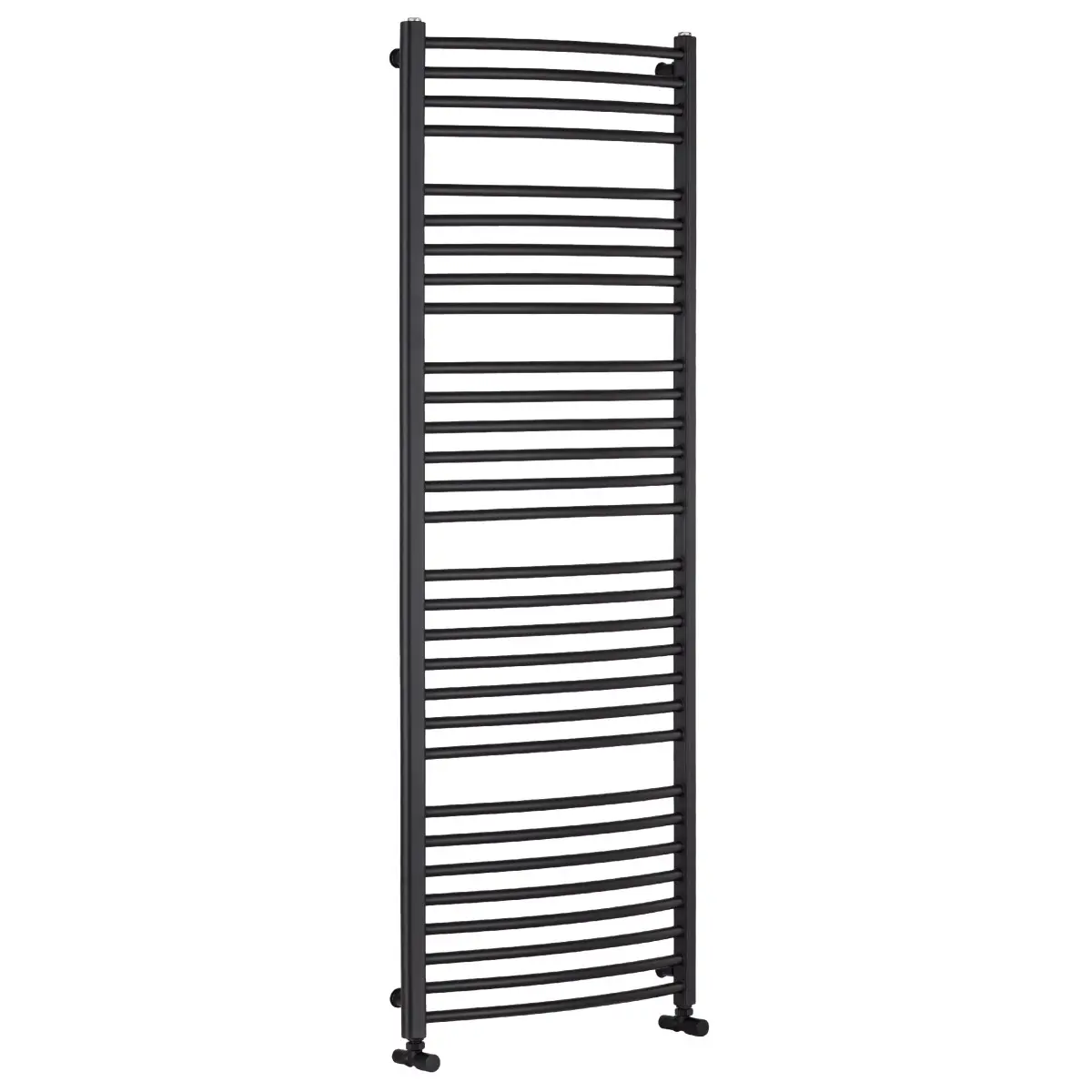 Koupelnový radiátor Stefano - boční připojení - 943W - černá matná - 1710x650 mm