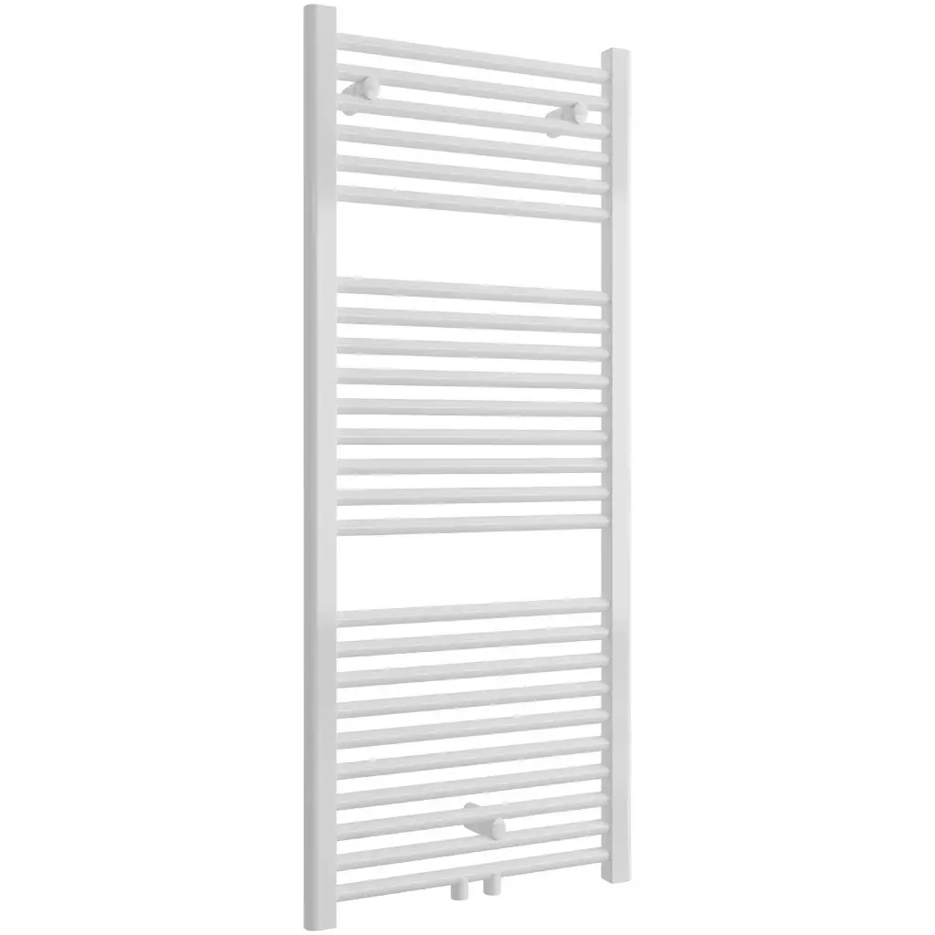 Koupelnový radiátor Lincoln - středové připojení 50mm/boční - 366W - bílá lesklá - 1200x500 mm