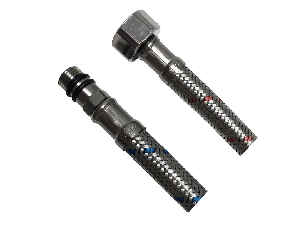 Flexibilní připojovací hadice stojánkové baterie M10x3/8" - nerez - 60 cm - 2ks