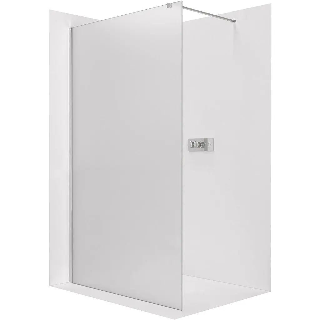 Sprchová zástěna Walk-in Onyx Cube L/P - 8 mm - hranatá vzpěra - chrom, mléčné sklo - 80x200 cm