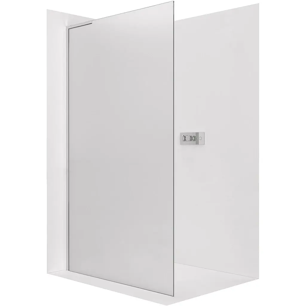 Sprchová zástěna Walk-in Onyx L-levá vzpěra - 8 mm - chrom, mléčné sklo - 60x200 cm