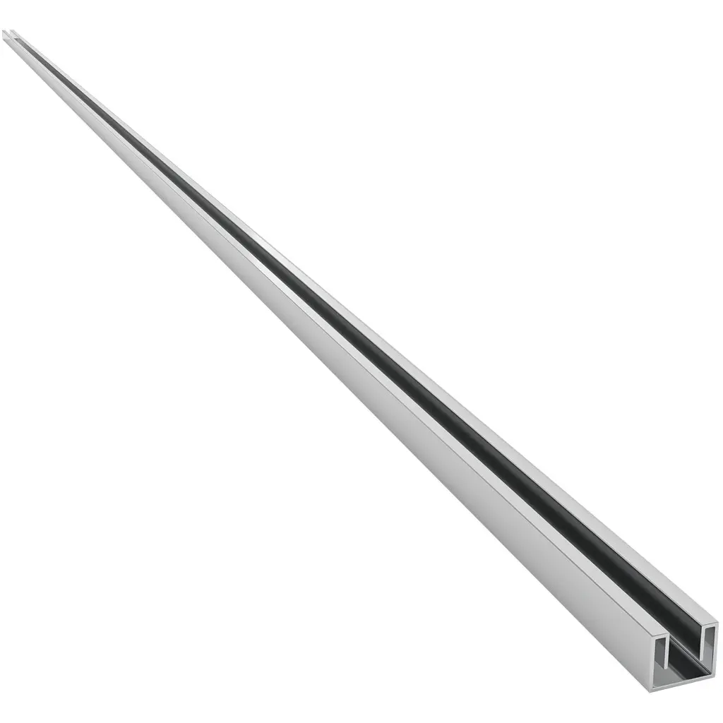 Stěnový zápustný profil pro sprchové zástěny Walk-in - 10 mm - chrom - 200 cm