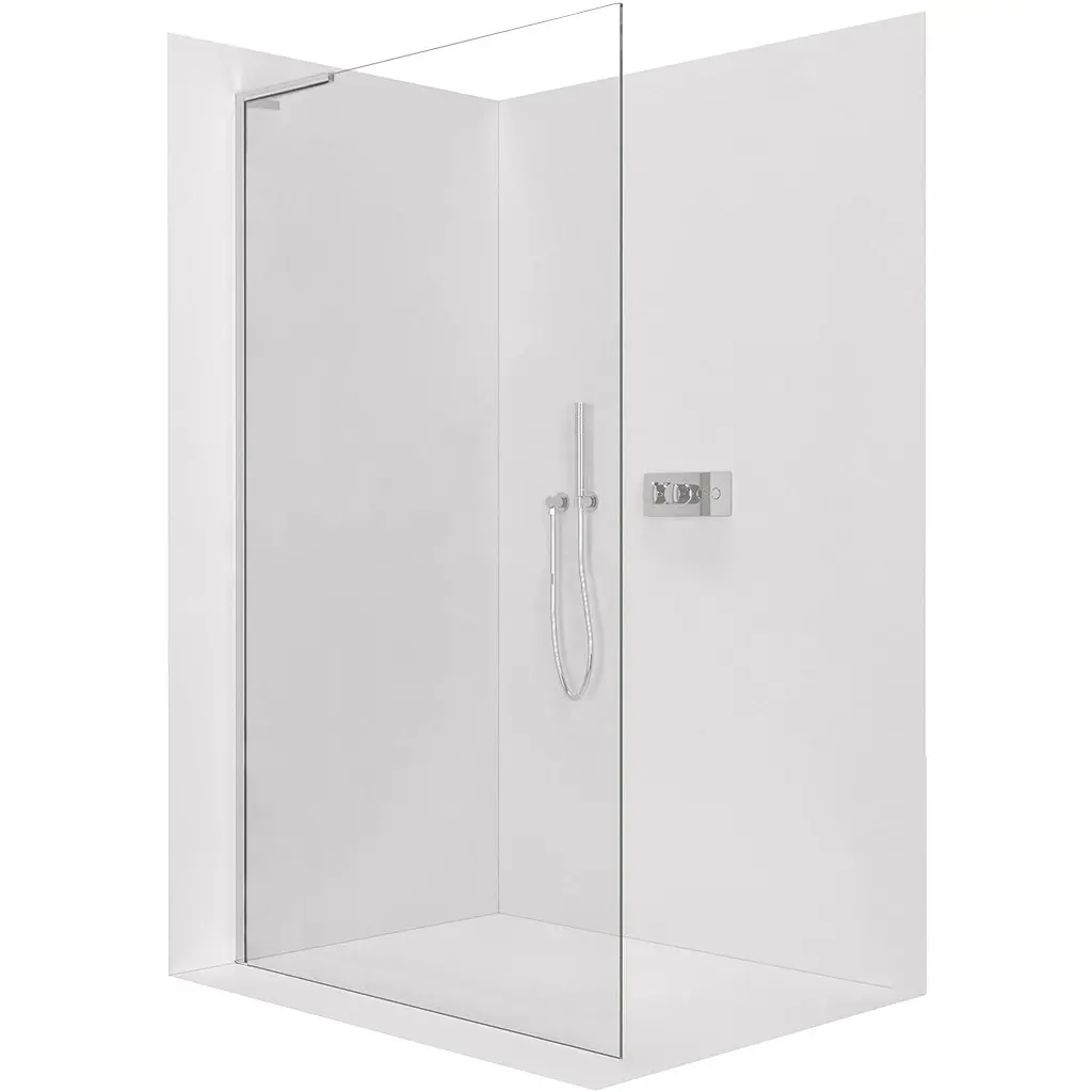 Sprchová zástěna Walk-in Onyx L-levá vzpěra - 10 mm - chrom, transparentní sklo - 110x200 cm