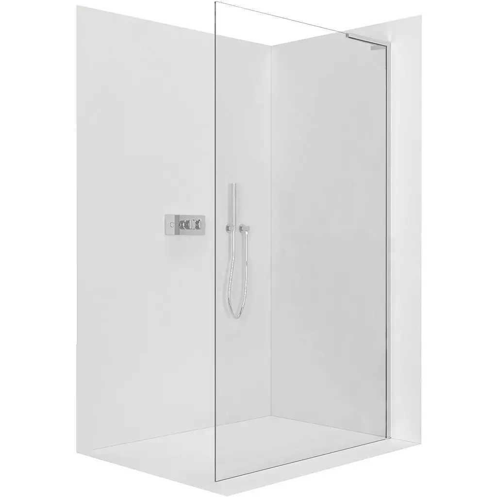 Sprchová zástěna Walk-in Onyx L-pravá vzpěra - 10 mm - chrom, transparentní sklo - 110x200 cm