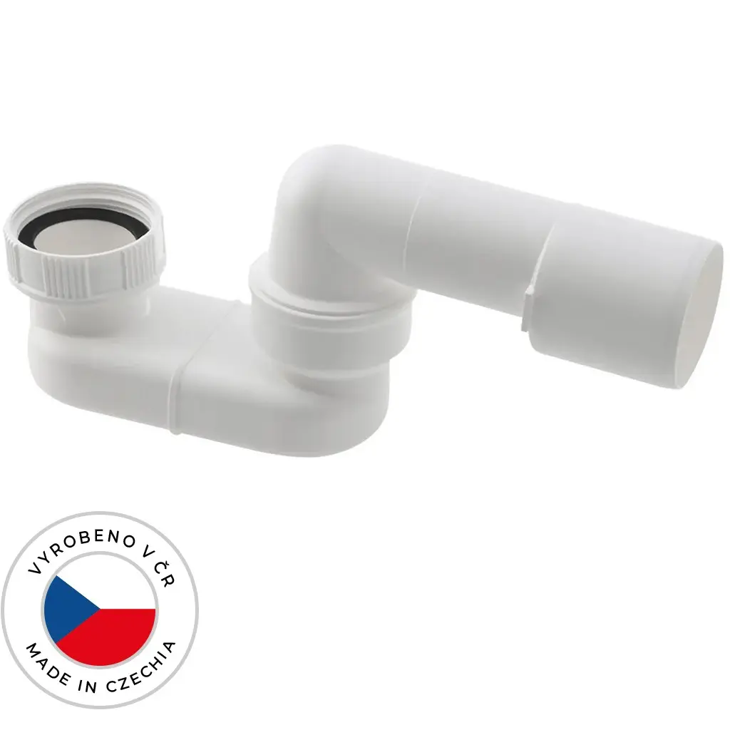 Sifon vanový otočný - plast - 6/4" - DN40/50 - bílá