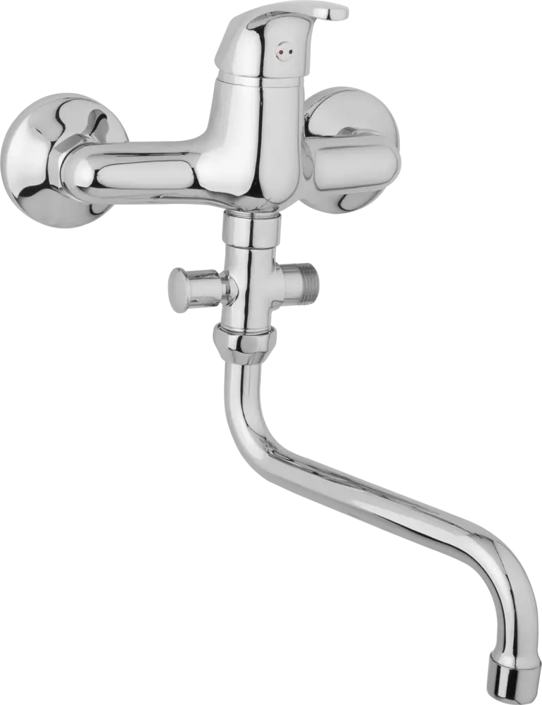 JB Sanitary Nástěnná umyvadlová a sprchová baterie SLIM, rozteč 150 mm, bez příslušenství, trubkové ramínko 200mm A10 36 30