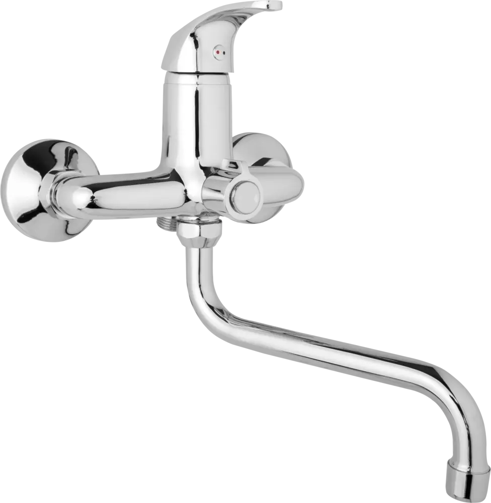 JB Sanitary Nástěnná umyvadlová a sprchová baterie SLIM, rozteč 150 mm, otočný přepínač v těle, bez příslušenství, trubkové ramínko 300 mm A10 39 50