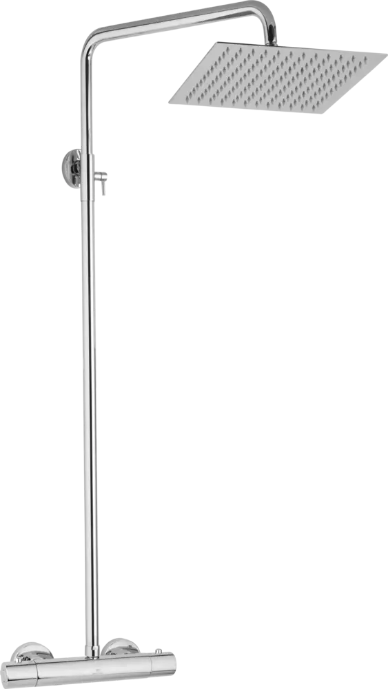 JB Sanitary ST 61 000 00 2 - Sprchová sestava s termostatickou baterií s horním vývodem; nerezovou čtvercovou sprchou 300x300mm; bez možnosti ruční sprchy