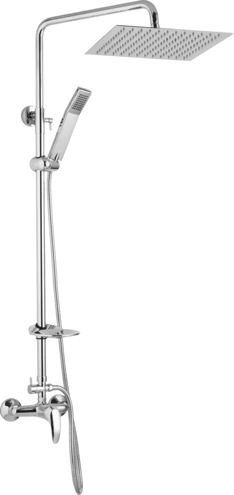 JB Sanitary SF 61 011 05 5 — Sprchová sestava s baterií FINERY s horním vývodem, 25x25cm, s příslušenstvím
