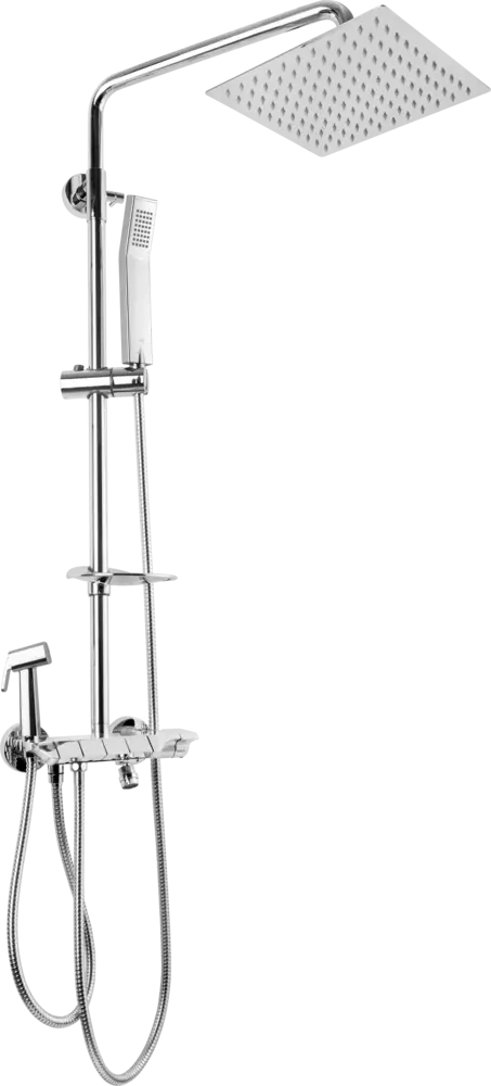 JB Sanitary Sprchová sestava s KLÁVESOVOU baterií, rozteč 150mm, hlava 25x25cm, s příslušenstvím SP 62 011 05 5