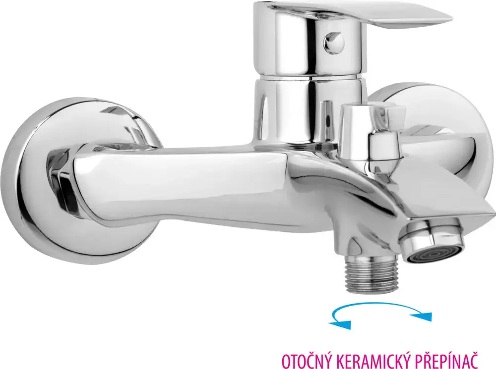 JB Sanitary Vanová nástěnná baterie HEDA, rozteč 150 mm C10 50 00
