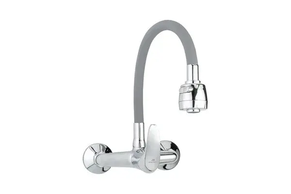 JB Sanitary A10 38 98 — Nástěnná baterie SLIM, rozteč 150 mm, šedé flexi ramínko