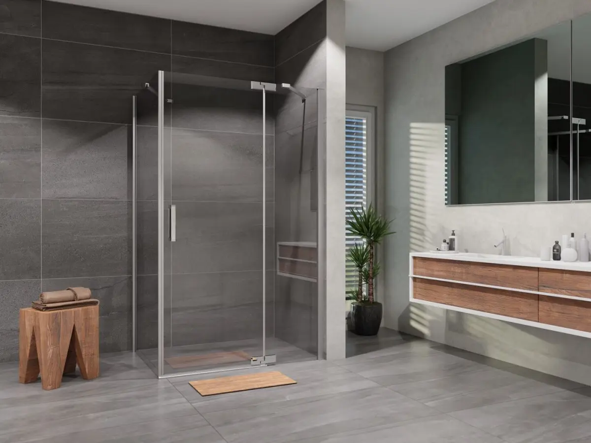 Sprchový kout obdélník otevírací Brix 1200x1000, chrom, čiré sklo, pravé provedení