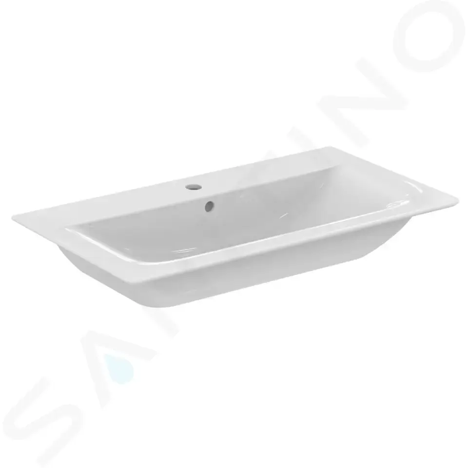 Ideal Standard Connect Air - Umyvadlo nábytkové 84x46x17 cm, s přepadem, otvor pro baterii,