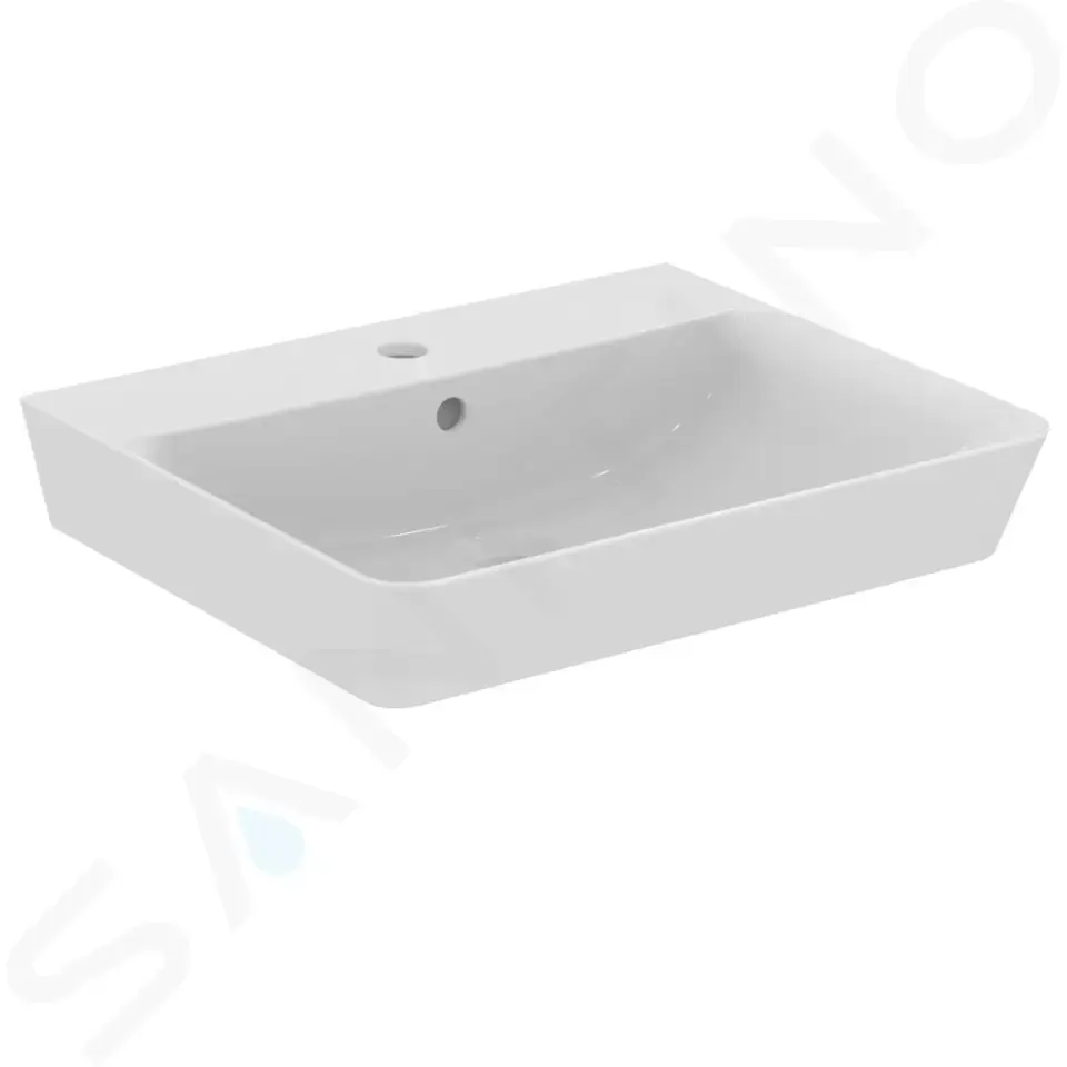 Ideal Standard Connect Air - Umyvadlo Cube 55x46x16 cm, s přepadem, otvor pro baterii,