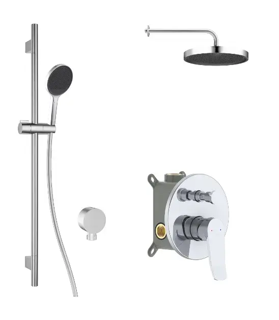kielle Sprchový set s baterií pod omítku, pro 2 spotřebiče, s příslušenstvím EcoSpare a tělesem, chrom 20627SP90