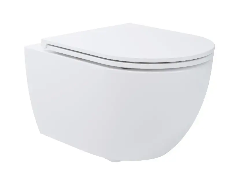 kielle Oudee - Závěsné WC se sedátkem Softclose, Vortex Rimless+, bílá