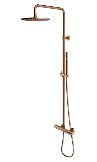 OMNIRES Sprchový set s termostatem, průměr 25 cm, kartáčovaná měď Y1244SUCPB