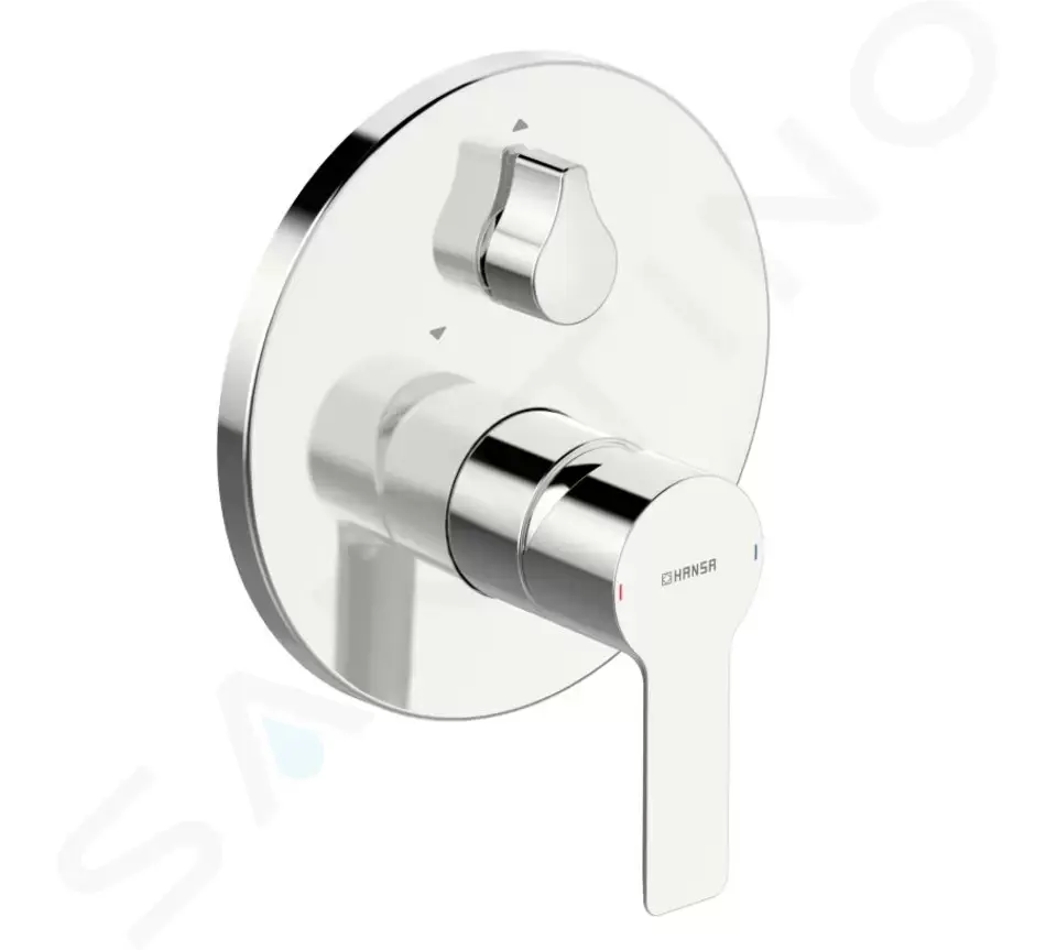 Hansa Ligna - Baterie pod omítku pro 2 spotřebiče, chrom 83859503