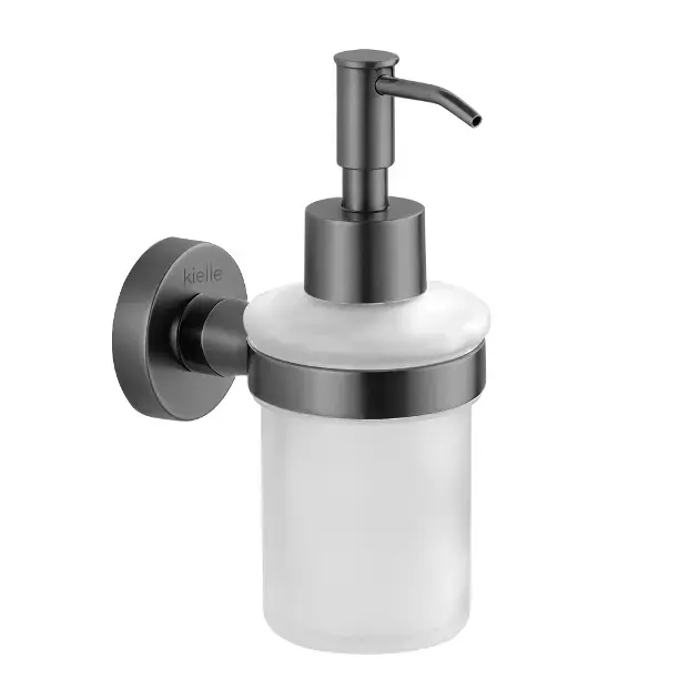 kielle Dávkovač mýdla s držákem, matné sklo/gun grey 40102037