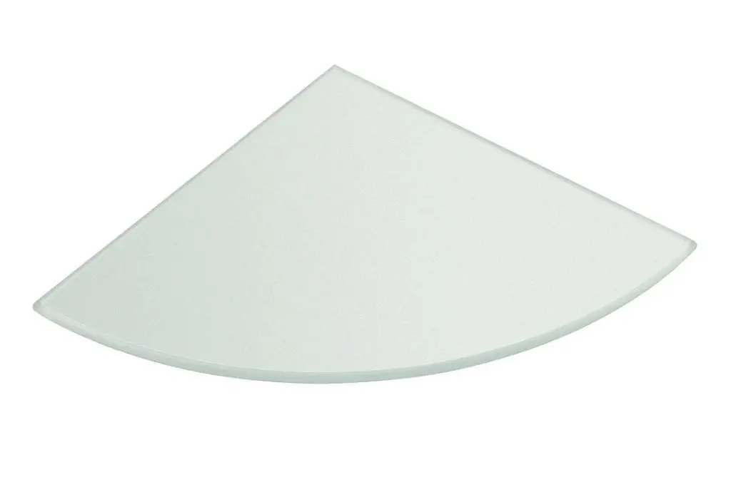 Sapho Rohová polička 200x200x8mm, mléčné sklo