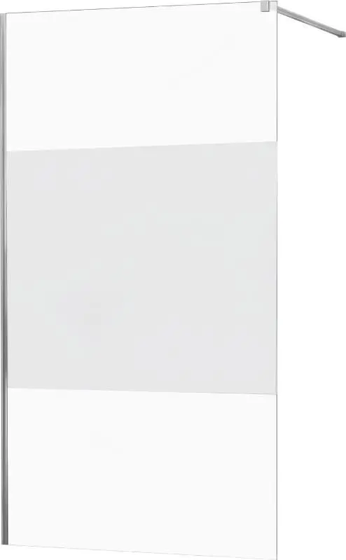 MEXEN - KIOTO Sprchová zástěna WALK-IN 120x200 cm 8 mm, chrom, Transparent/matné sklo 800-120-101-01-35