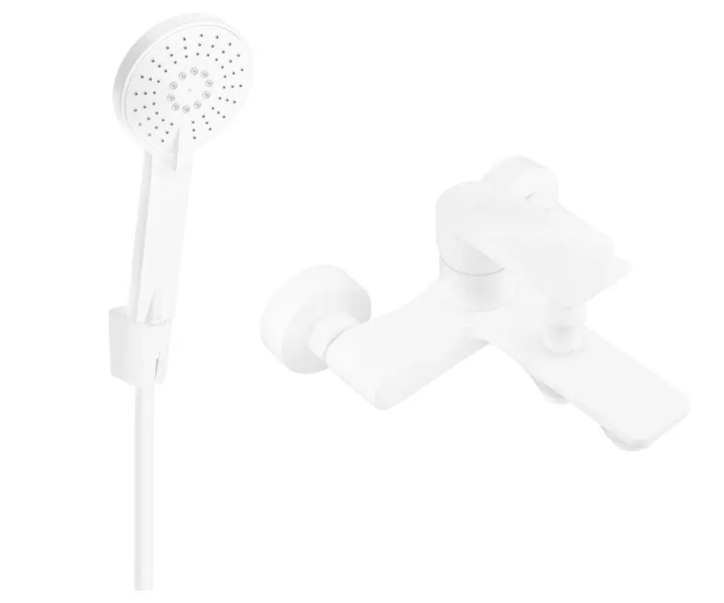 MEXEN - R40 Royo vanová baterie se sprchou set, bílá 7223R40-20