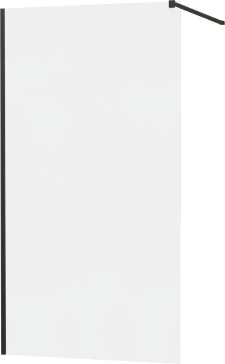 MEXEN - KIOTO Sprchová zástěna WALK-IN 80x200 cm 8 mm, černá, matné sklo 800-080-101-70-30