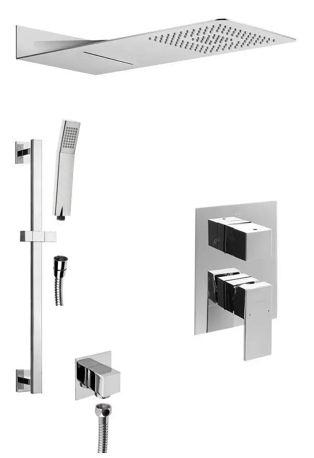 SAPHO - LATUS podomítkový sprchový set s pákovou baterií, 3 výstupy, chrom 1102-44-01