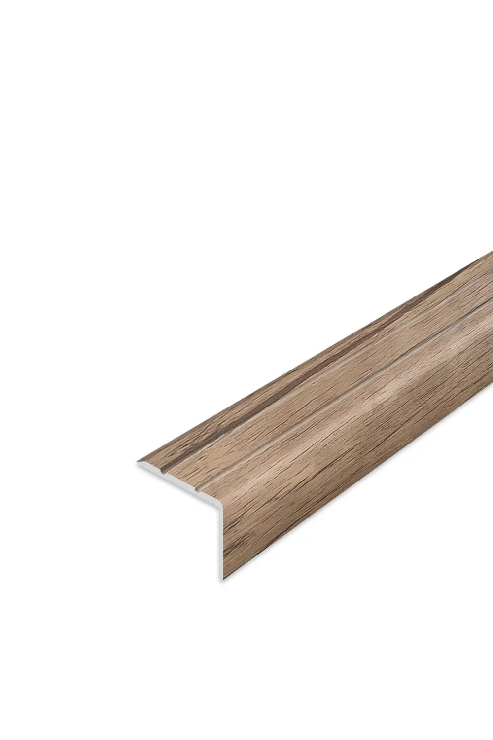 Schodová hrana samolepící - Ořech Prisca 24,5x20 mm 2,7 m