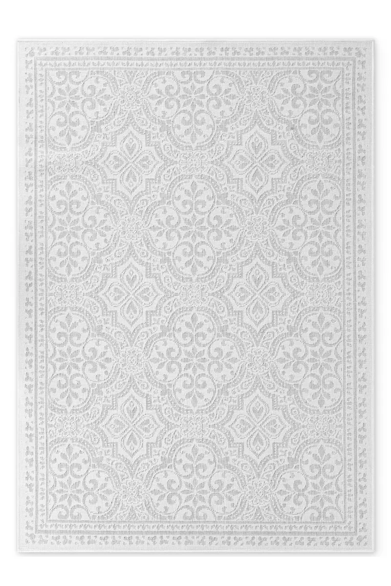 Kusový koberec Northrugs Duet 106251 White Grey 200x290 cm