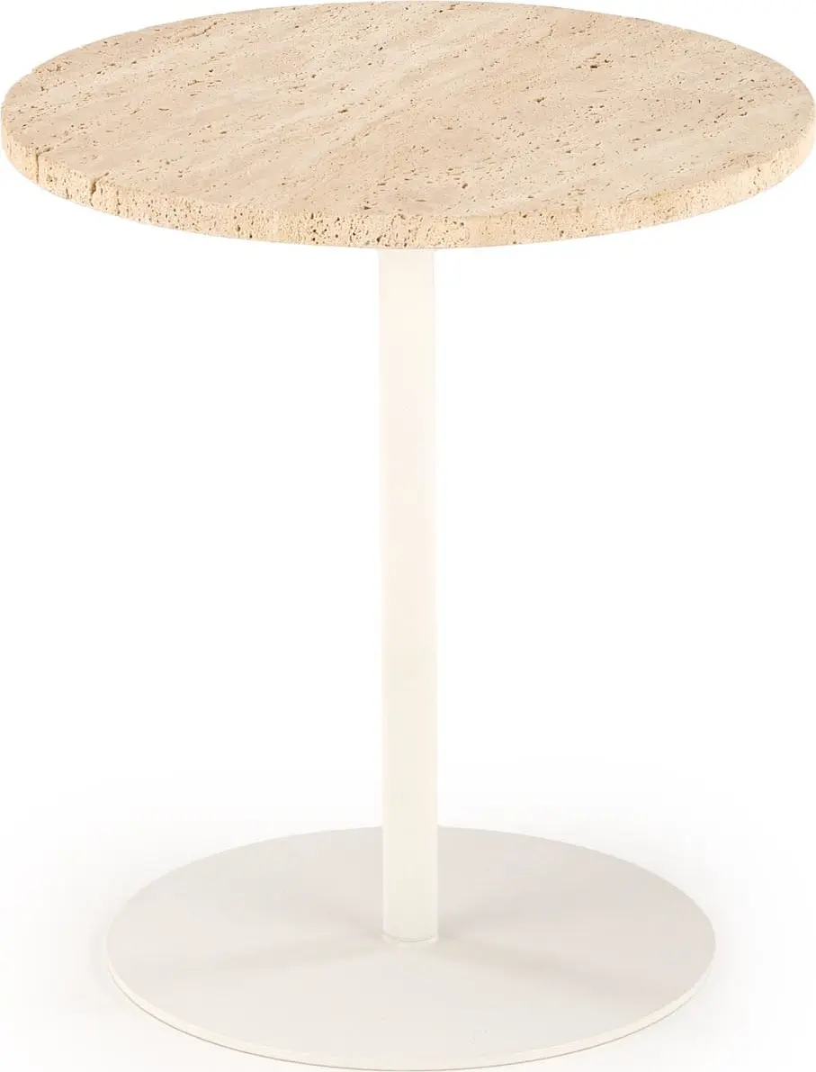 HALMAR Konferenční stolek Traverso 35 cm travertin/bílý