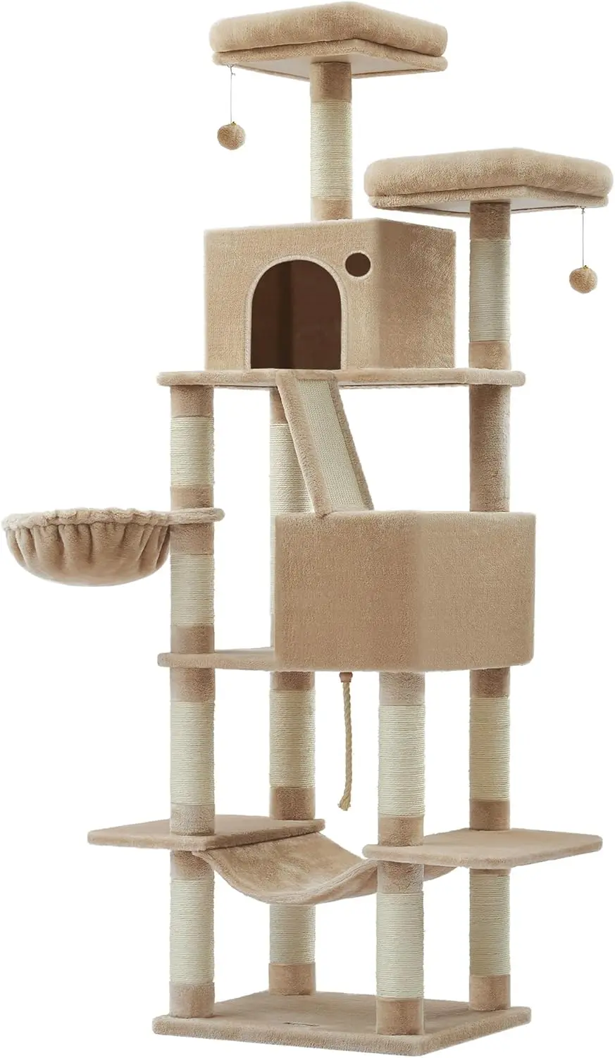 SONGMICS Kočičí škrabadlo Climbery 206 cm hnědé