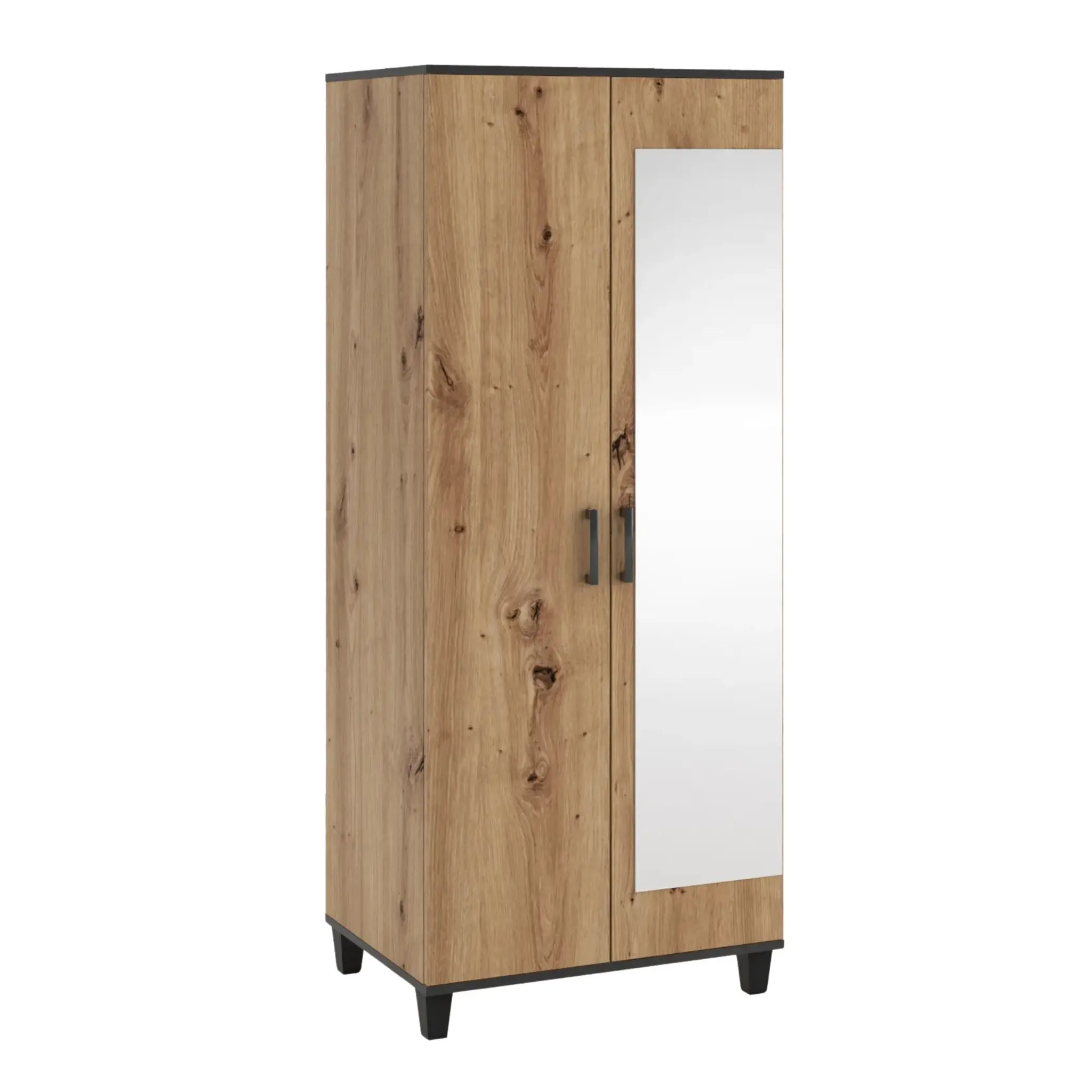 ADRK Šatní skříň se zrcadlem Polany 11 80 cm dub Artisan