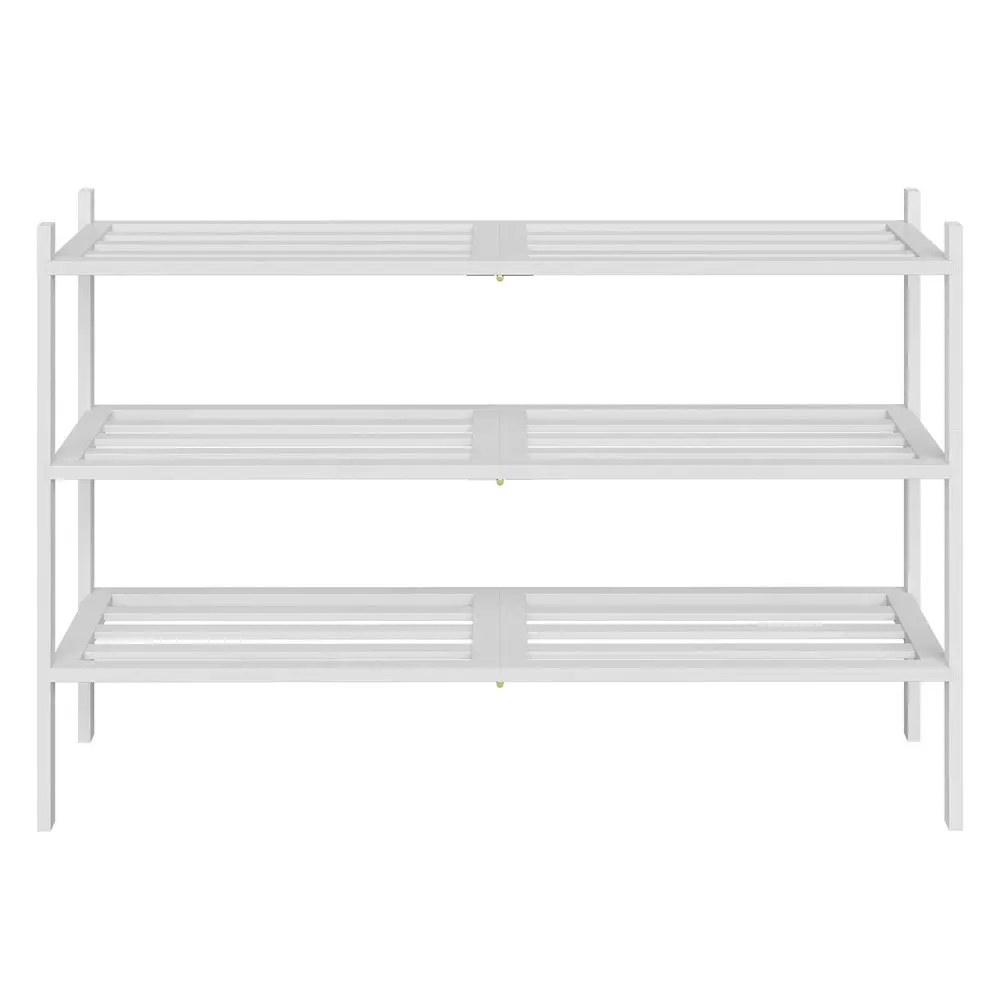 SONGMICS Bambusový botník Gresty 70 cm bílý