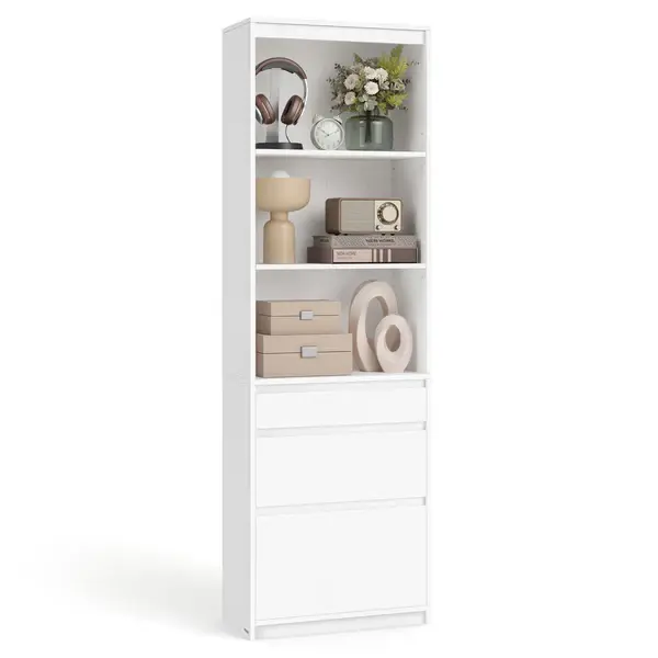 SONGMICS Knihovna Vasagle Kain 57 cm bílá
