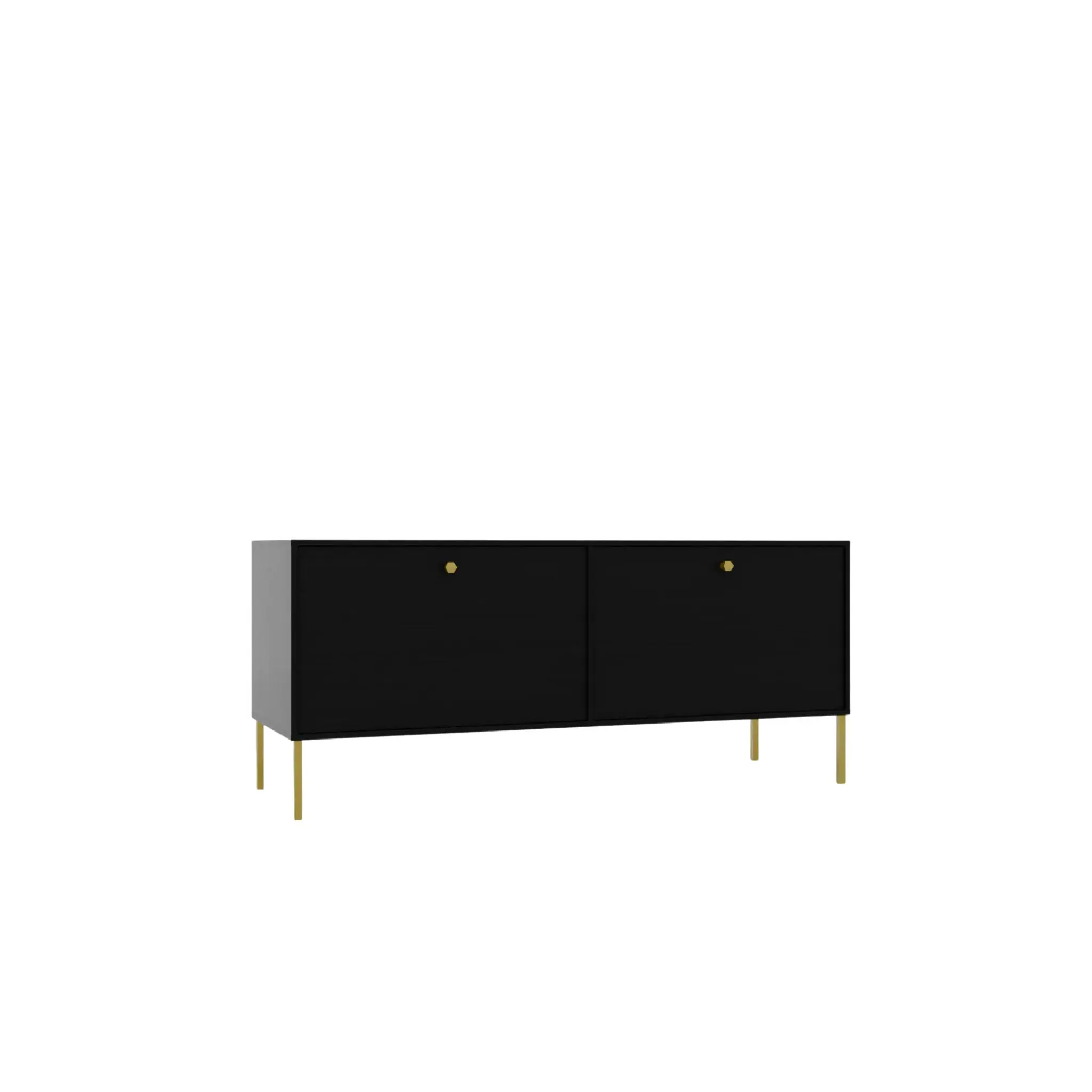 ADRK TV stolek Tilina 2D 120 cm černý/zlatý