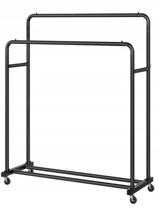 SONGMICS Pojízdný stojan na oblečení Loki 110 cm černý