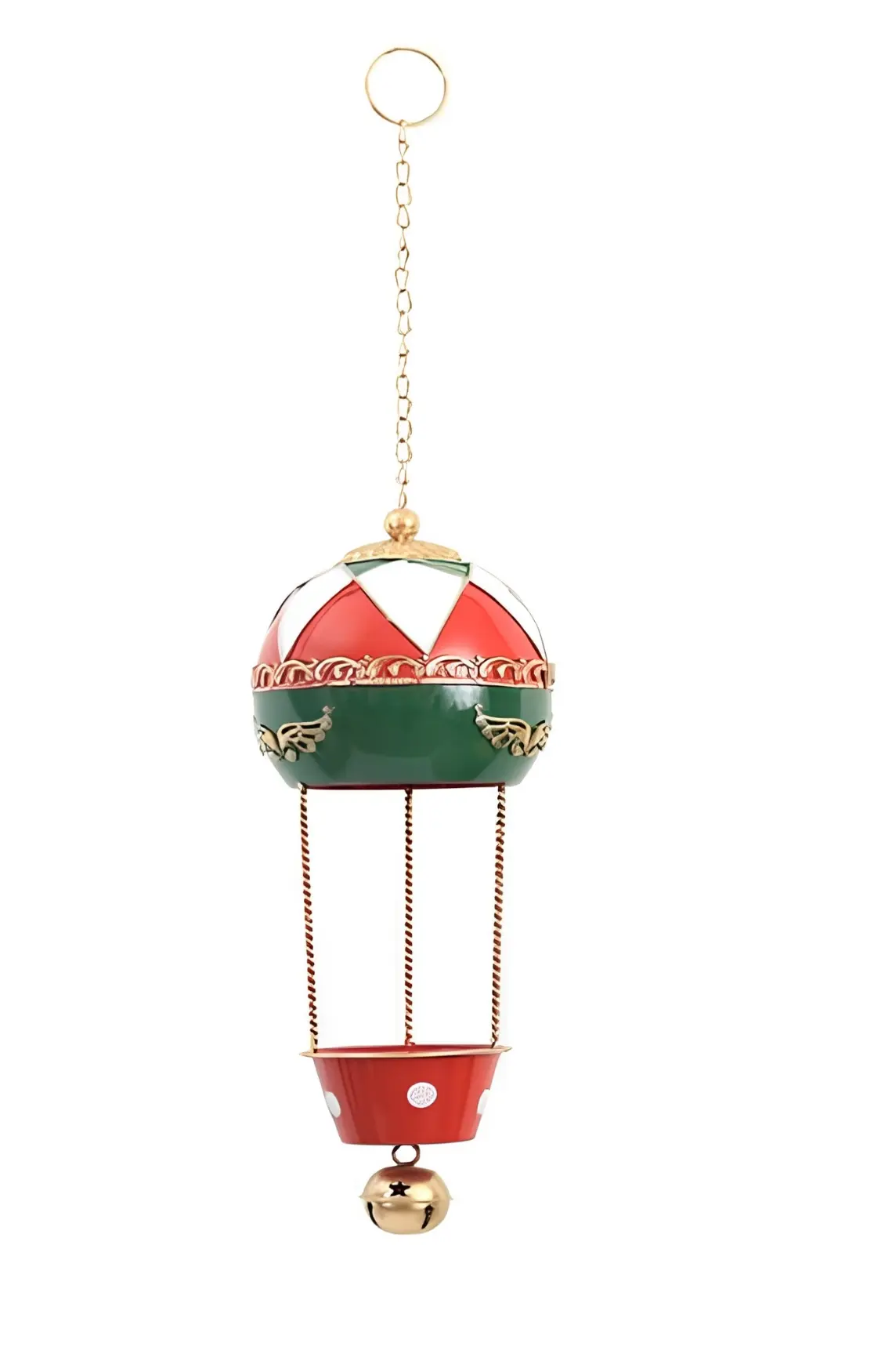 Mondex Závěsný horkovzdušný balón Santa Lila 68 cm zeleno-červený