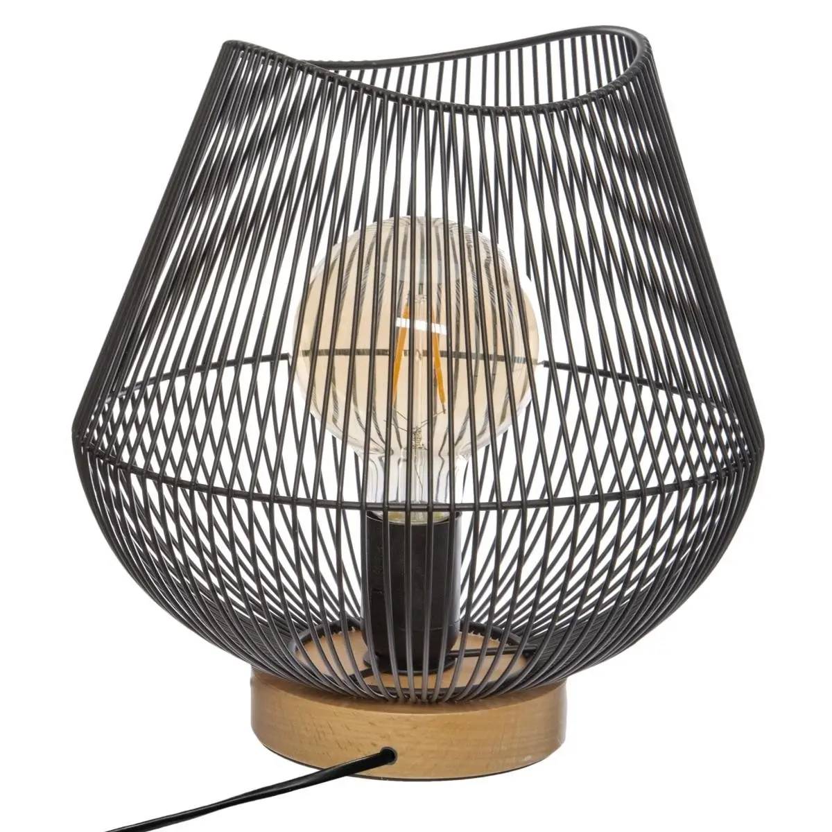 ATMOSPHERA Drátěná stolní lampa Jena 28 cm černá