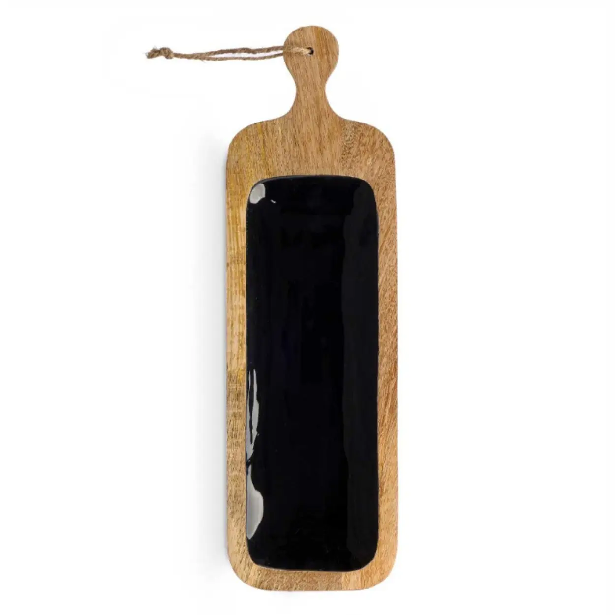 GIFTDECOR Servírovací deska BLACKET 50,7x14 cm černá/hnědá